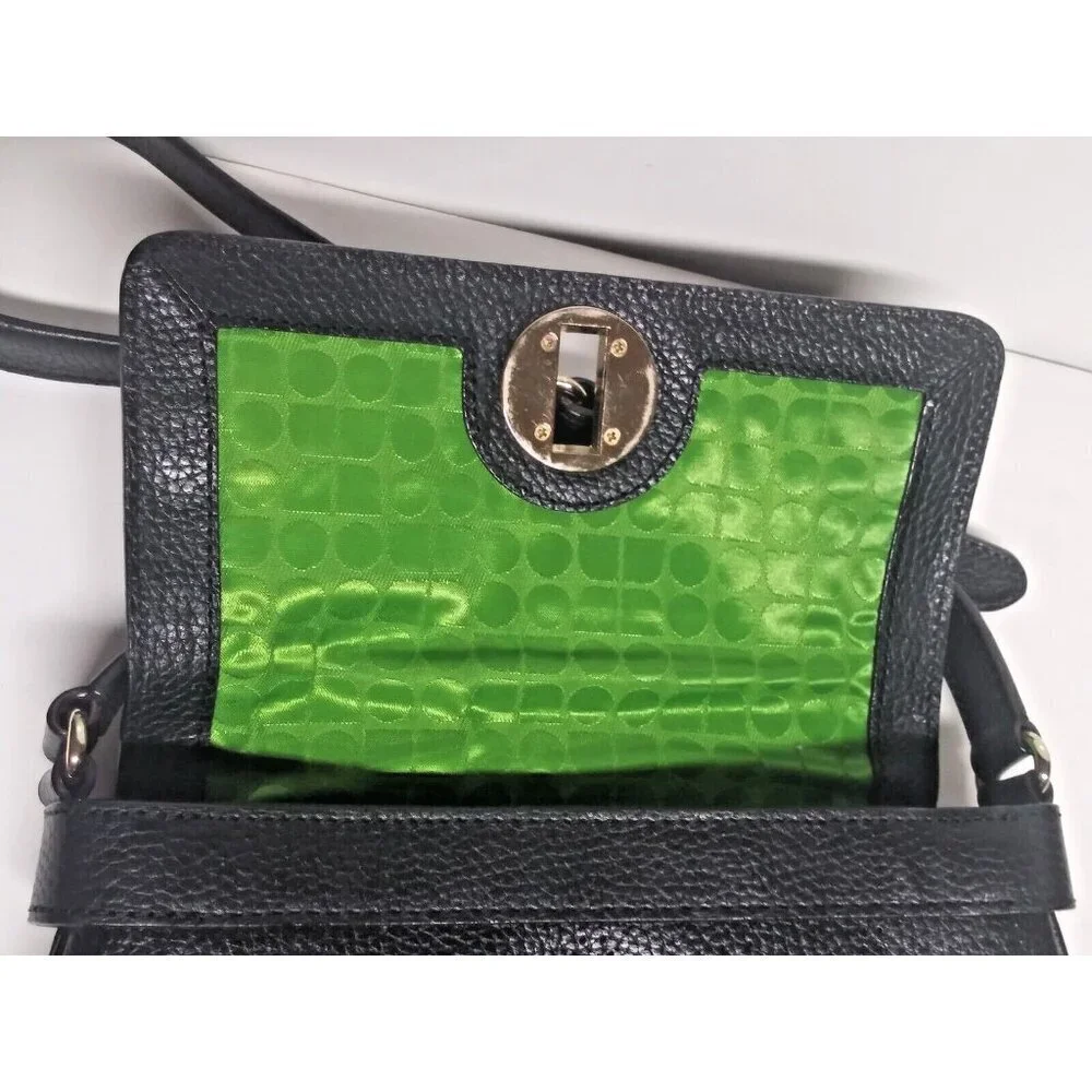 KATE SPADE Double Vanessa York Street Noel Hobo Bag Perforated Leather Black NEW